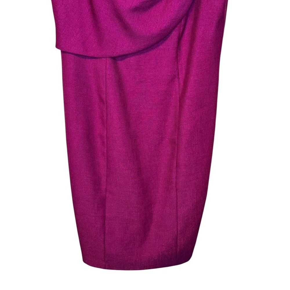 Kay Unger Women Shift Dress Lined Sleeveless Gold Shoulder Fuchsia Pink‎ 14 - Picture 4 of 11